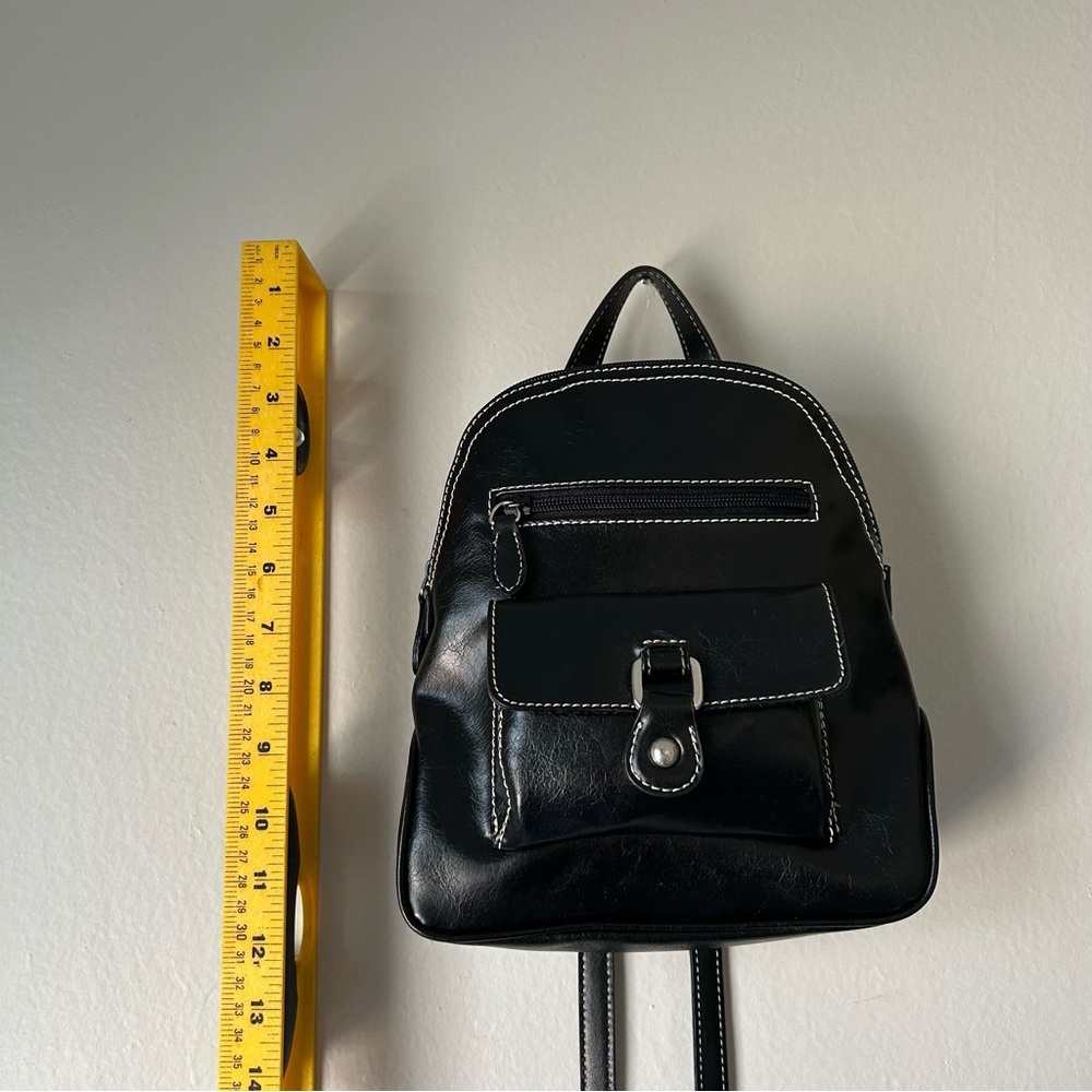Black Leather Backpack